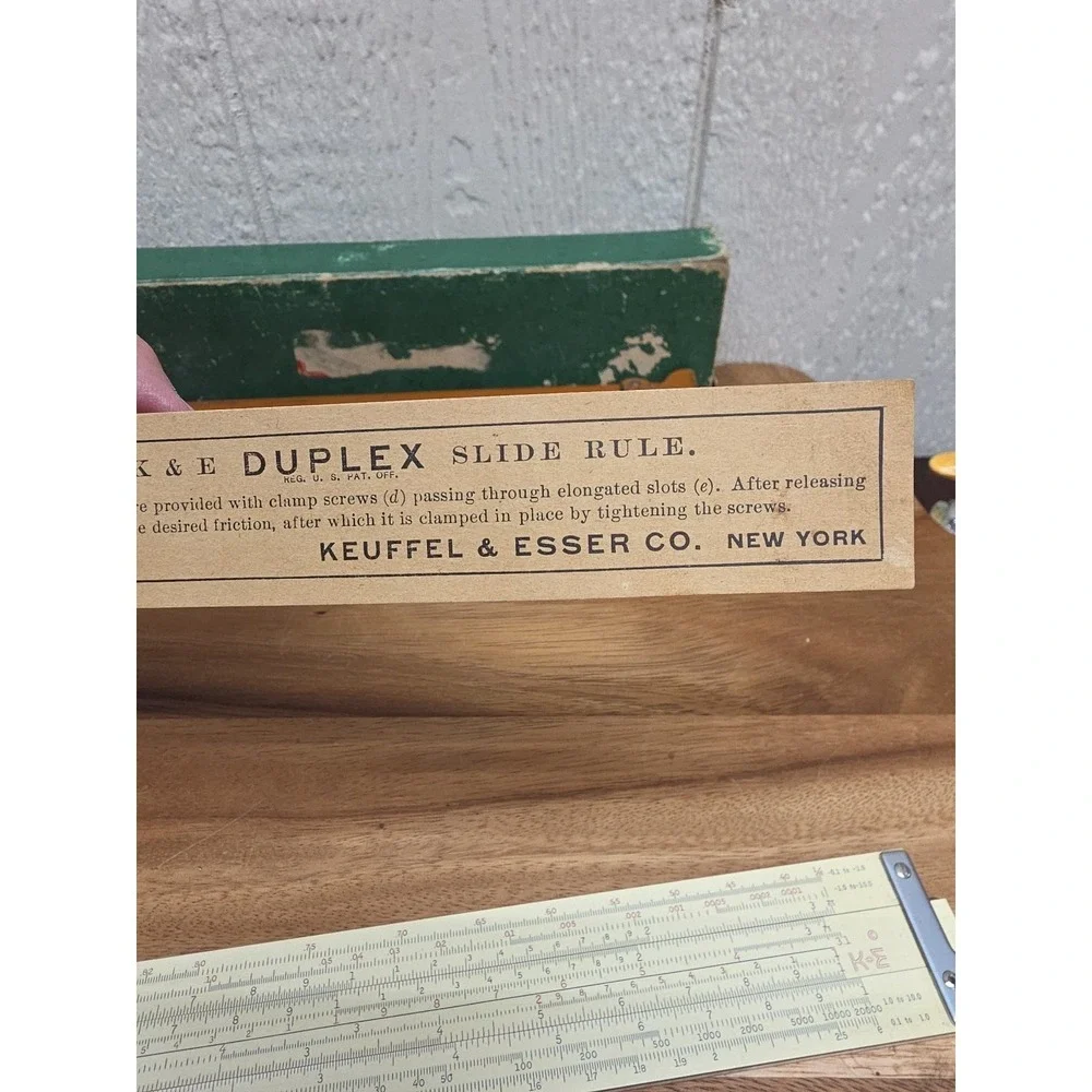 Vtg Rare 1947 K&E Slide Rule 4081-3 Log Duplex Decitrig Keuffel & Kesser Co.